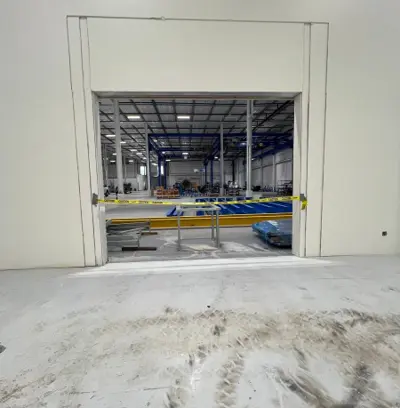 Commercial Fire Door Installation with Motor Operation Business Facility