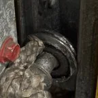 Before - Emergency Repair for Commercial Receiving Roll-Up Door with Broken Springs