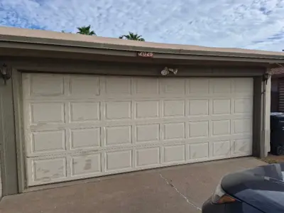 Garage Door Panel & J-Arm Repair with Full Maintenance