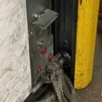 Before - Emergency Repair for Commercial Receiving Roll-Up Door with Broken Springs