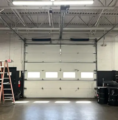 After — Commercial Garage Door Roller Replacement & Maintenance