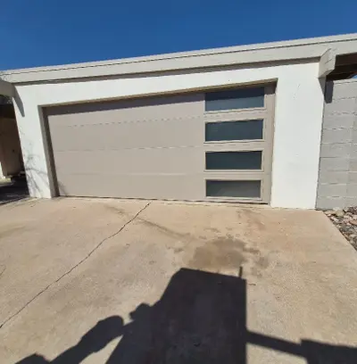 16x7 Modern Steel Sectional Garage Door Installation