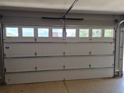 18x8 Dummy Steel Garage Door Installation with Keyless Entry