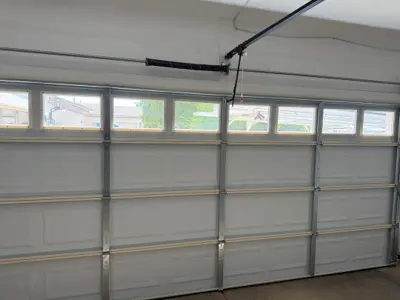16x7 Garage Door Replacement with Glass Top Panel