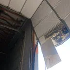 After - Commercial Garage Door Repair: Off-Track Door & Bent Sections