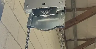 Before — Commercial Roll-Up Door Repair After Forklift Damage