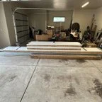 Before - Custom Cedar Wood Garage Door Installation for New Build