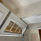 Before - Custom Wood Garage Door Installation - 4 Doors with Smart Opener