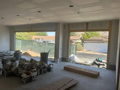 Before — Custom Wood Garage Doors with Smart Opener Installation