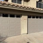 Before - Two Garage Door Replacement with Glass Panel CHI Timeless Design