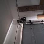 Before - Garage Door Rail Repair - Realignment and Maintenance