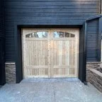 Before - Custom Wood Garage Door Installation - 4 Doors with Smart Opener