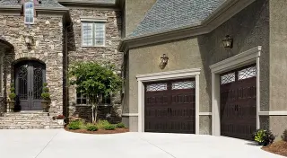 Oak Summit Series — Wood-Grain Steel garage door