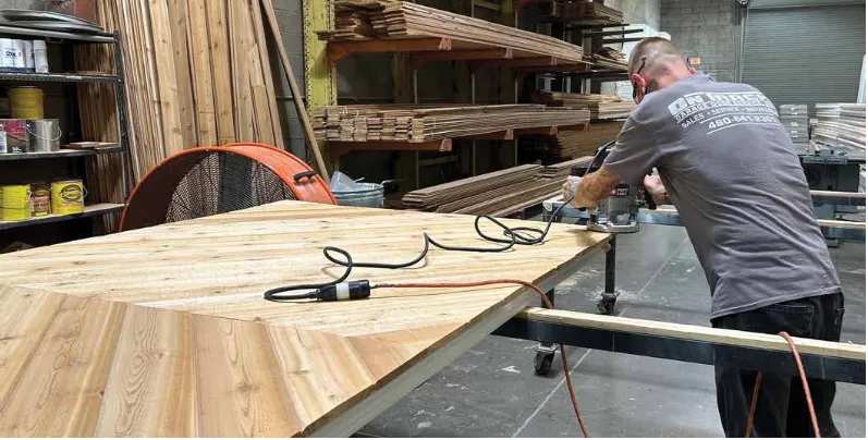 Wood sanding process