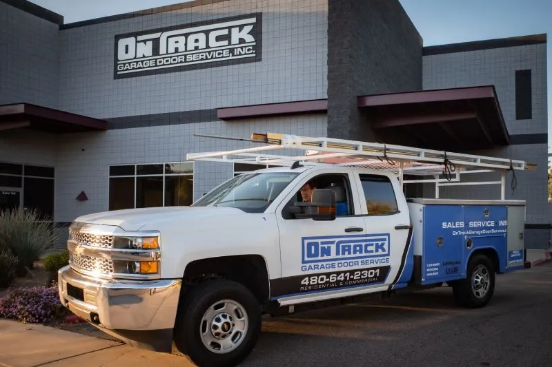 On Track Garage Door Service truck in Surprise